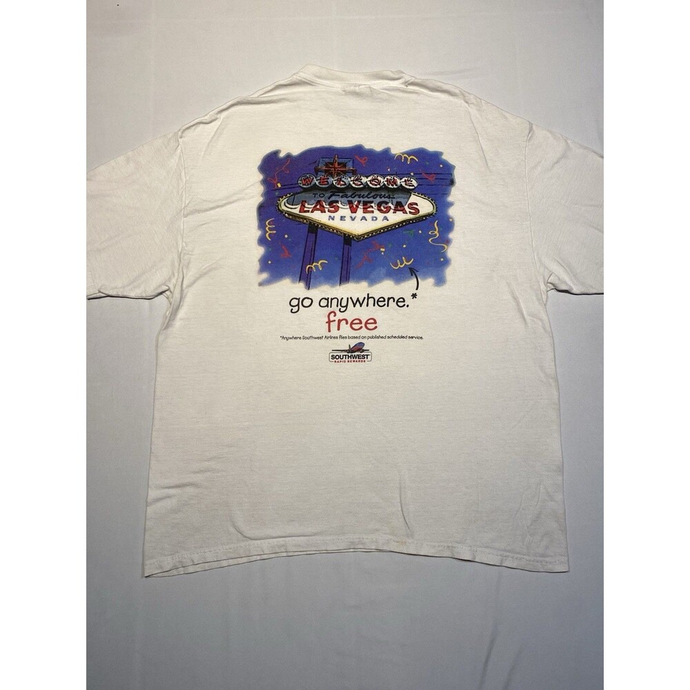 Vintage Southwest Airlines Las Vegas Graphic Tee 90s Single Stitch XL